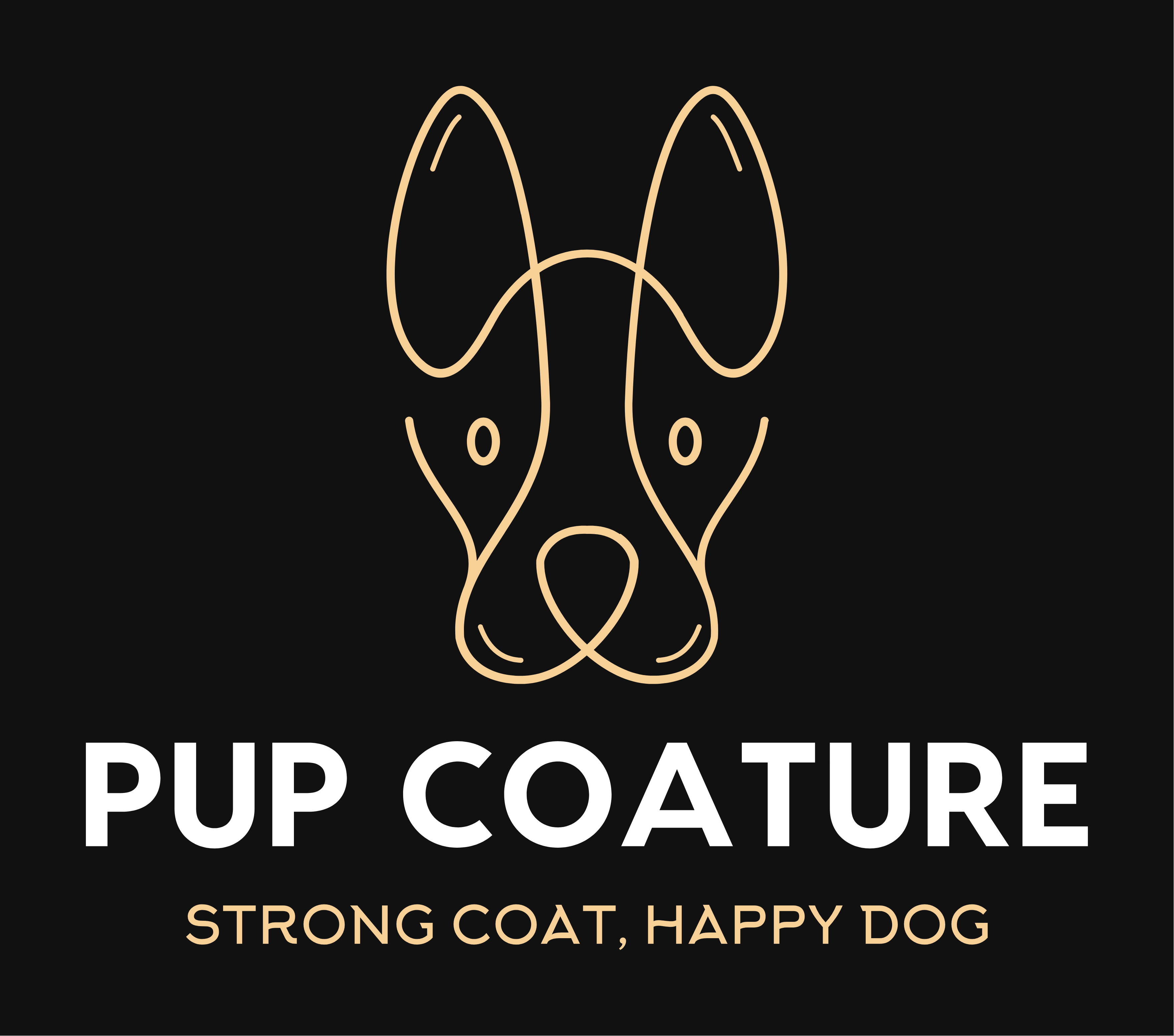 Pup Coature Logo - Strong Coat, Happy Dog